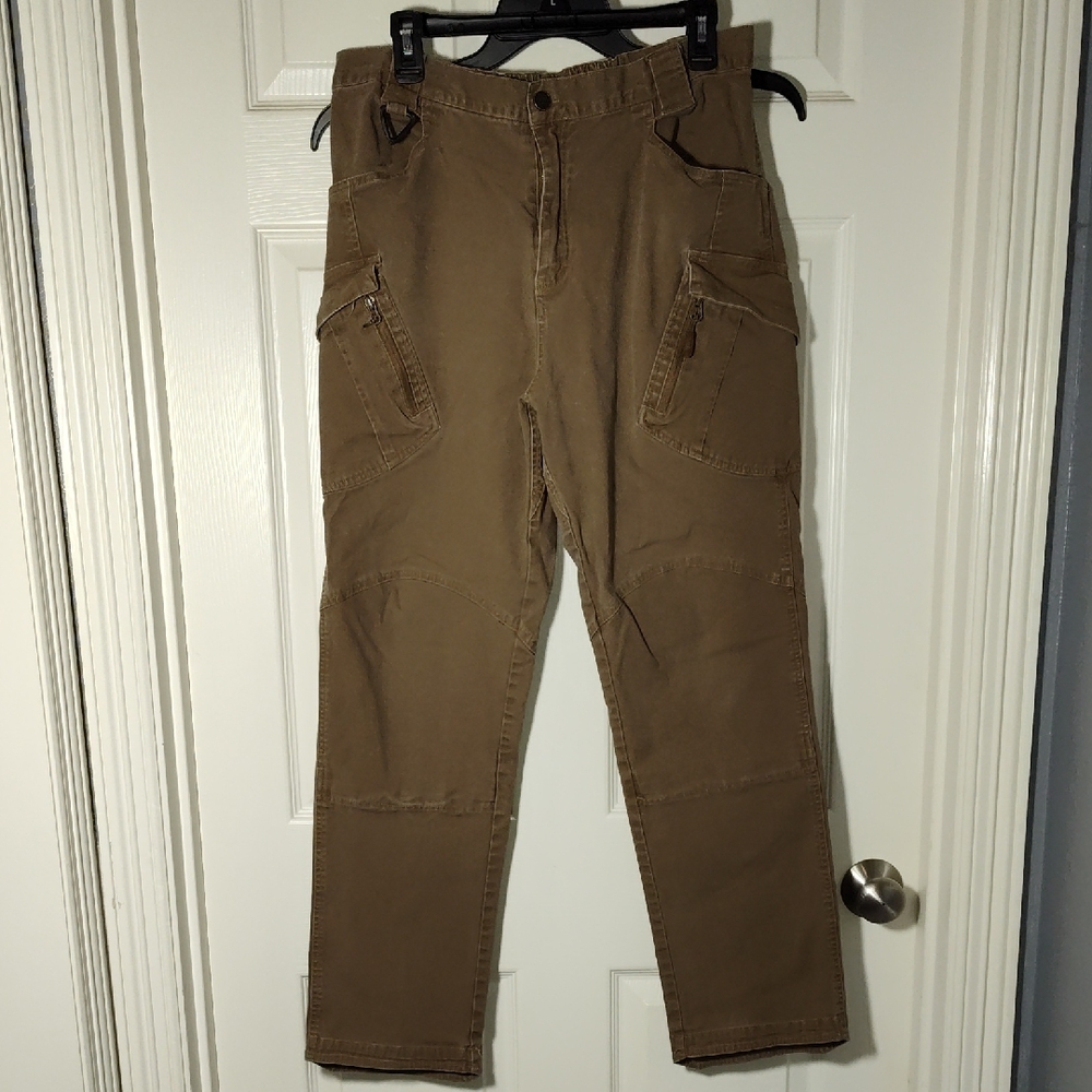 Brown Cargo Pants with Sturdy Cotton Blend